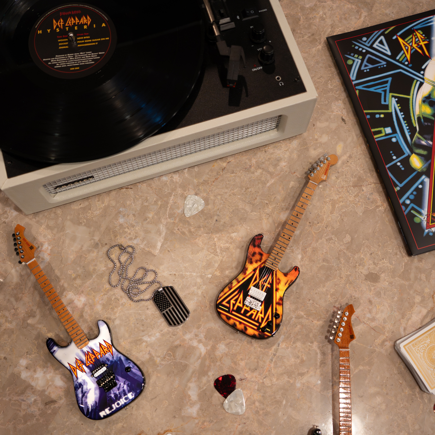 Def Leppard "Rejoice" Collectible Miniature Guitar