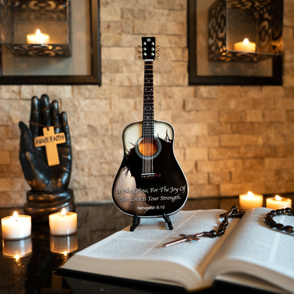 Nehemiah 8:10 Collectible Miniature Guitar