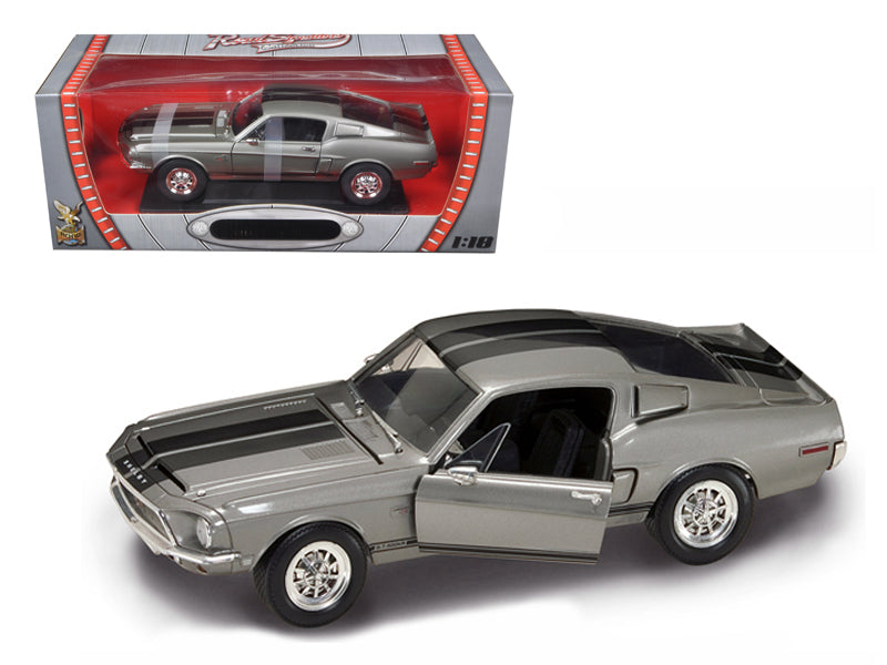 1968 Shelby GT 500KR Silver 1/18 Diecast Model Car by Road Signature  free shipping USA