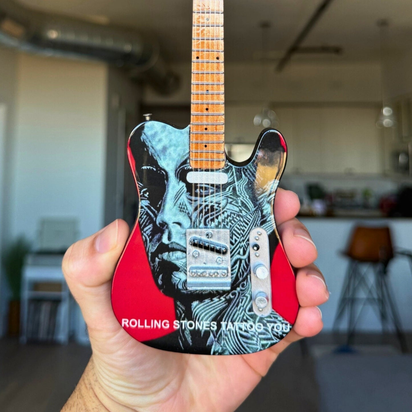 The Rolling Stones "Tattoo You" Collectible Miniature Guitar