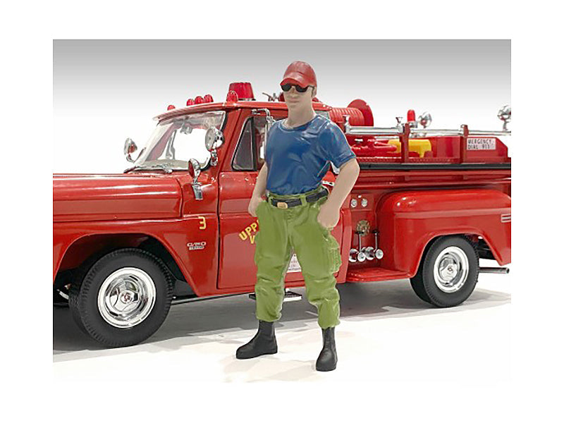"Firefighters" Off Duty Figure for 1/18 Scale Models by American Diorama  free shipping USA