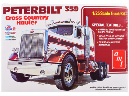 Skill 3 Model Kit Peterbilt 359 "Cross Country Hauler" 1/25 Scale Model by AMT  free shipping USA