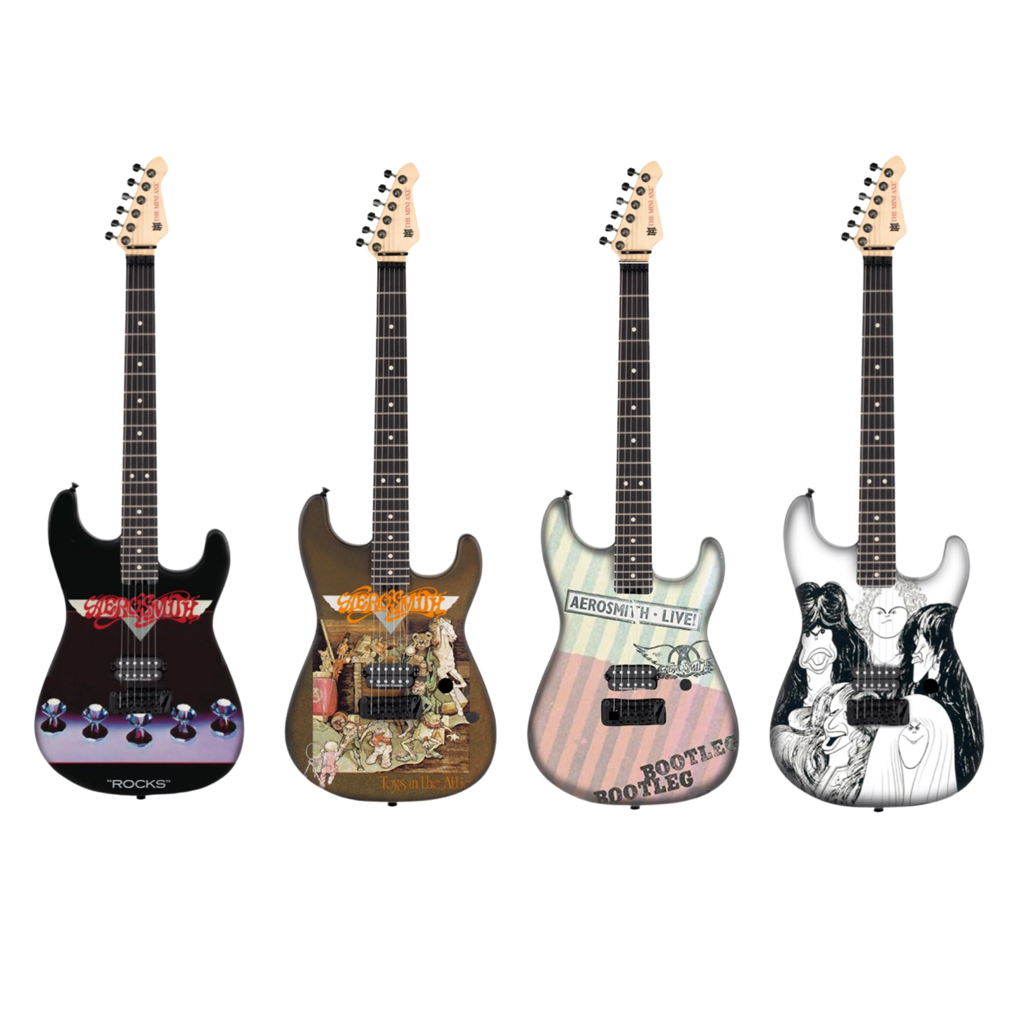 Aerosmith "The 70's Set" Collectible Miniature Guitar Collection