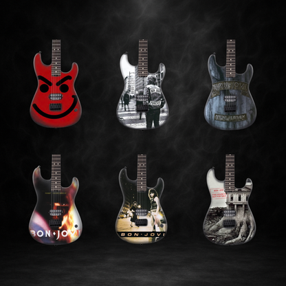 Bon Jovi Collectible Miniature Guitar Set