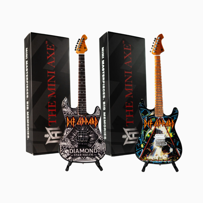 Def Leppard’s “Diamond Rejoice" and "Hysteria” Miniature Guitar Set