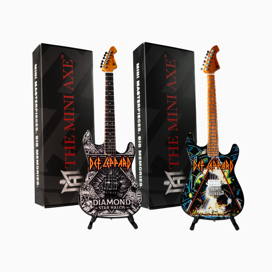 Def Leppard’s “Diamond Rejoice" and "Hysteria” Miniature Guitar Set