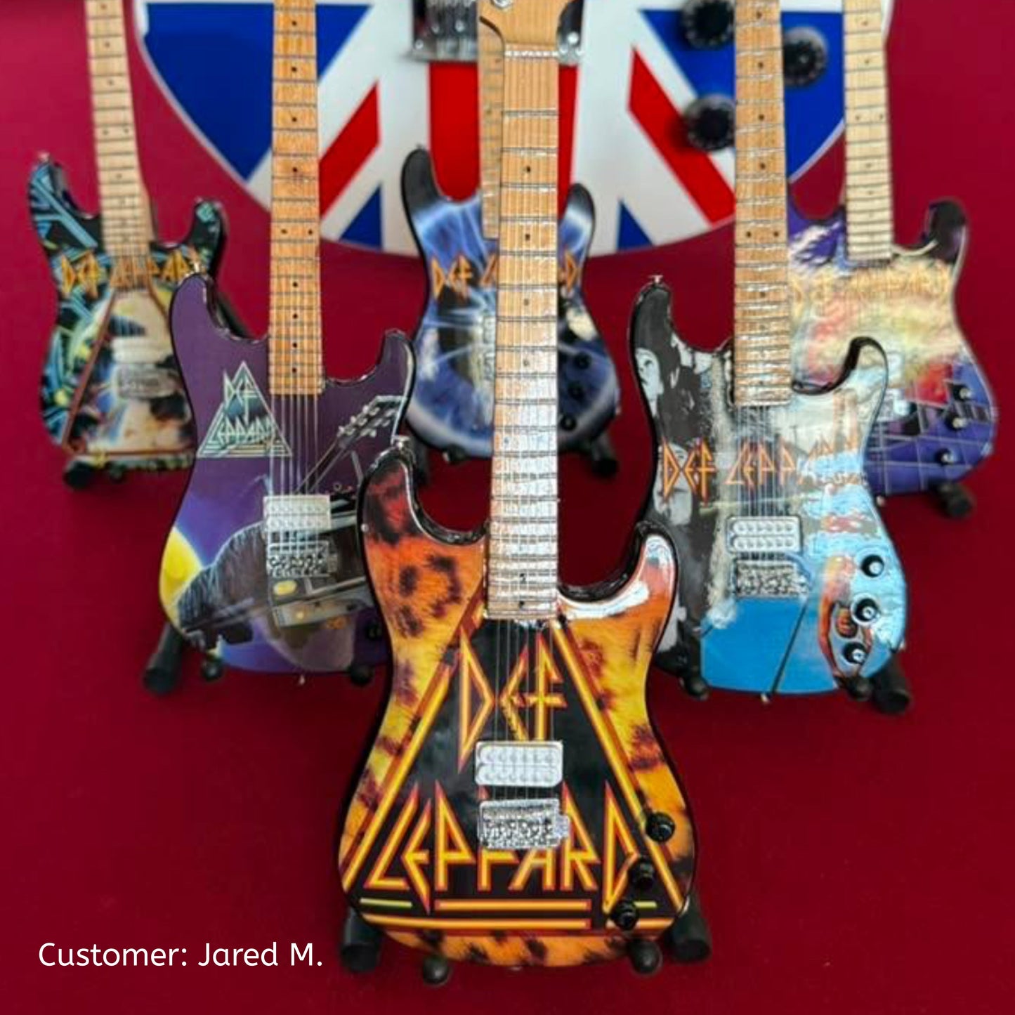 The Complete Def Leppard Collectible Miniature Guitar Set – All 6 Official Designs