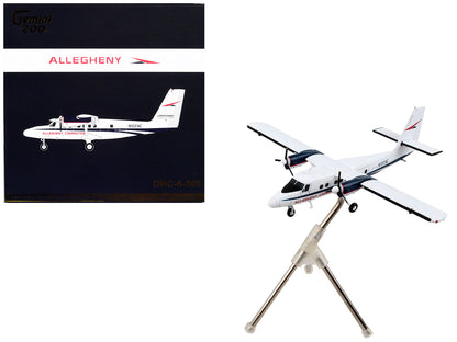 De Havilland DHC-6-300 Commercial Aircraft "Allegheny Airlines" White with Blue Stripes "Gemini 200" Series 1/200 Diecast Model Airplane by GeminiJets  free shipping USA