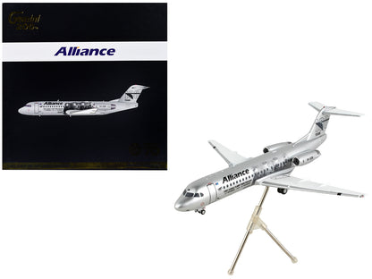 Fokker F70 Commercial Aircraft "Alliance Airlines - 100 Years First Flight from England" Silver Metallic "Gemini 200" Series 1/200 Diecast Model Airplane by GeminiJets  free shipping USA