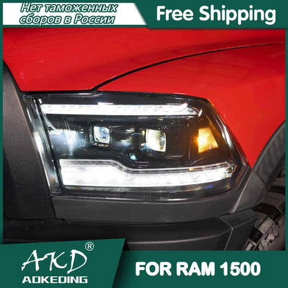 Head Lamp For Dodge Ram1500 2009-2018 Head Lights Led Fog Lights DRL Daytime Running Lights Tuning Car Accessories Ram2500