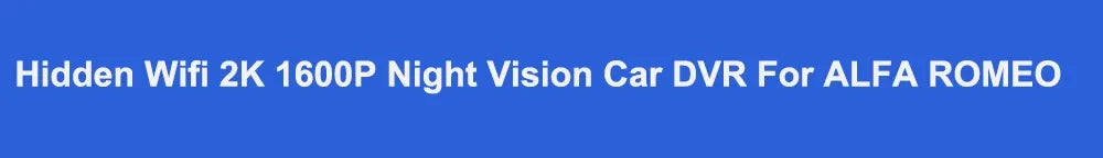 2K 1600P Car Dvr Dash Cam Camera for ALFA ROMEO Stelvio Quadrifoglio for ALFA ROMEO Giulia Quadrifoglio GTA Veloce 2016-2021