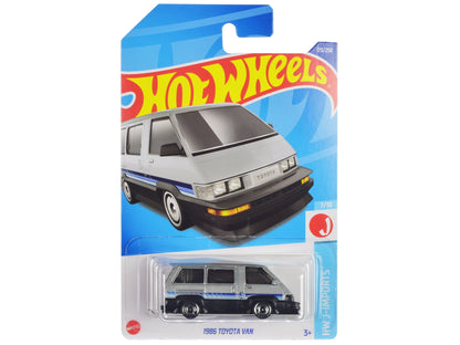 1986 Toyota Van Silver Metallic and Black with Stripes "HW J-Imports" Series Diecast Model Car by Hot Wheels  free shipping USA