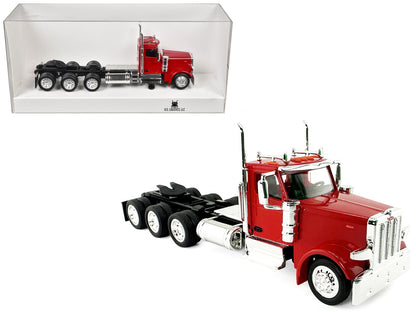 Peterbilt 589 3-Axel Day Cab Red 1/87 (HO) Plastic Model Car by HO Logistics  free shipping USA