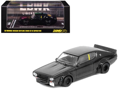 Nissan Skyline 2000 GT-R (KPGC110) RHD (Right Hand Drive) "LB-Works" Black 1/64 Diecast Model Car by Inno Models  free shipping USA