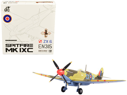 Supermarine Spitfire MK IXC Fighter Aircraft "Royal Air Force Ldr. Stanislav Skalsk Polish Combat Team North Africa" (1943) 1/72 Diecast Model by JC Wings  free shipping USA