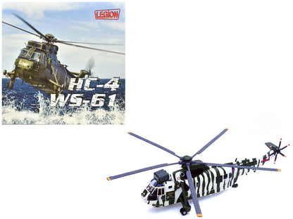 Westland Sea King HC.4 Helicopter "40th Anniversary Livery 848 Naval Air Squadron Commando Helicopter Force Royal Naval Air Station Yeovilton Somerset" (2009) British Royal Navy 1/72 Diecast Model by Legion  free shipping USA