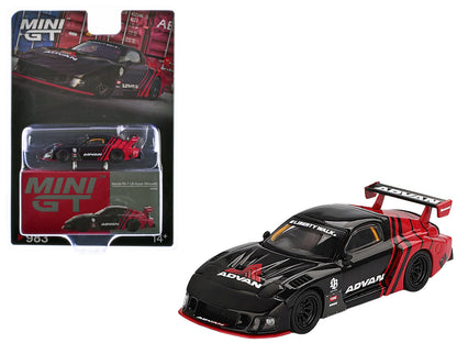 Mazda RX-7 LB-Super Silhouette RHD (Right Hand Drive) "Advan" Black and Red Limited Edition 1/64 Diecast Model Car by Mini GT  free shipping USA