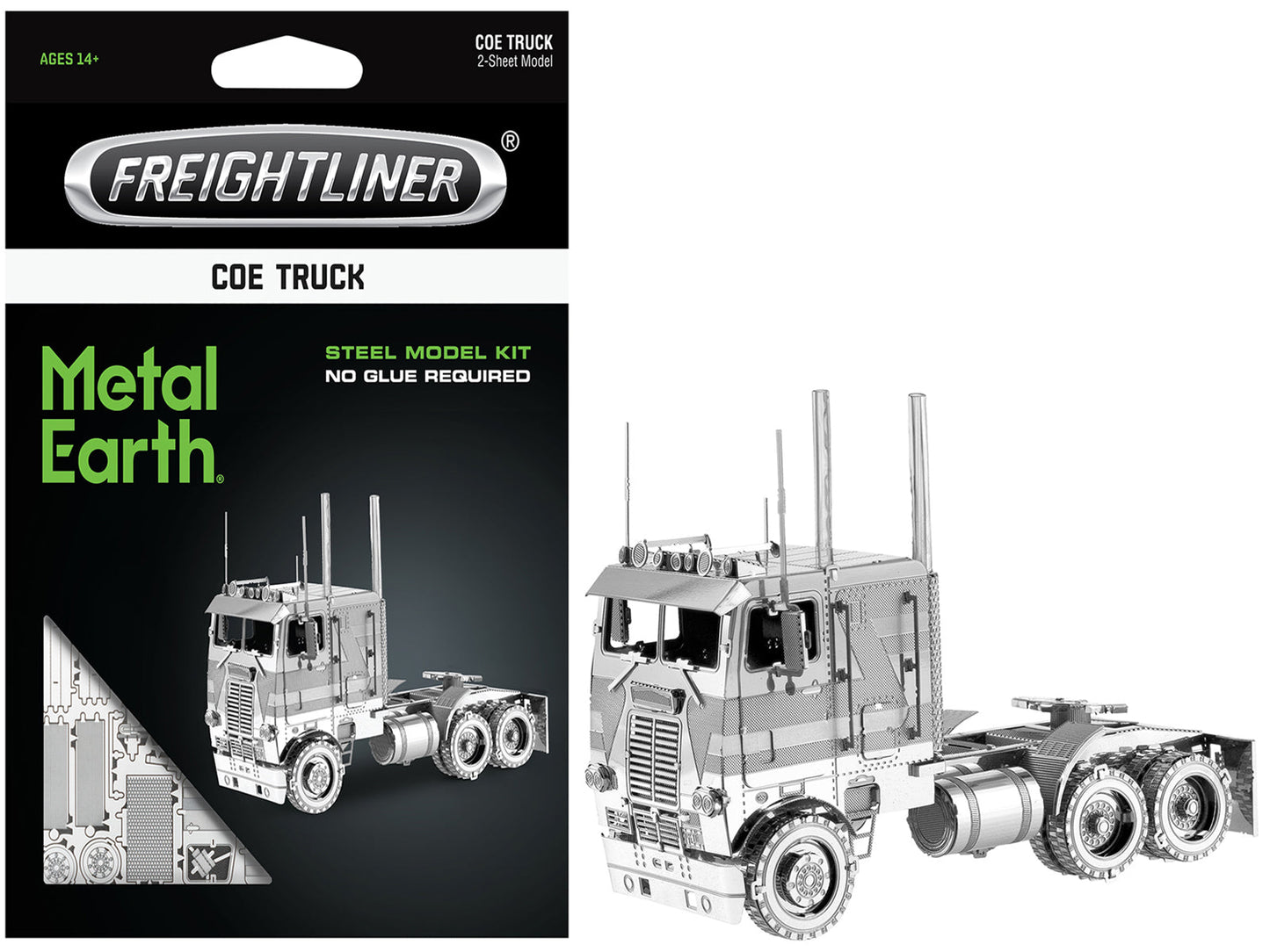 Model Kit Freightliner COE Truck (Challenging Difficulty) Steel Model by Metal Earth - Use code SHOPAPP15 to get 15 percent off  free shipping USA