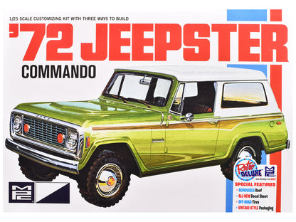 Skill 2 Model Kit 1972 Jeep Jeepster Commando 1/25 Scale Model by MPC  free shipping USA