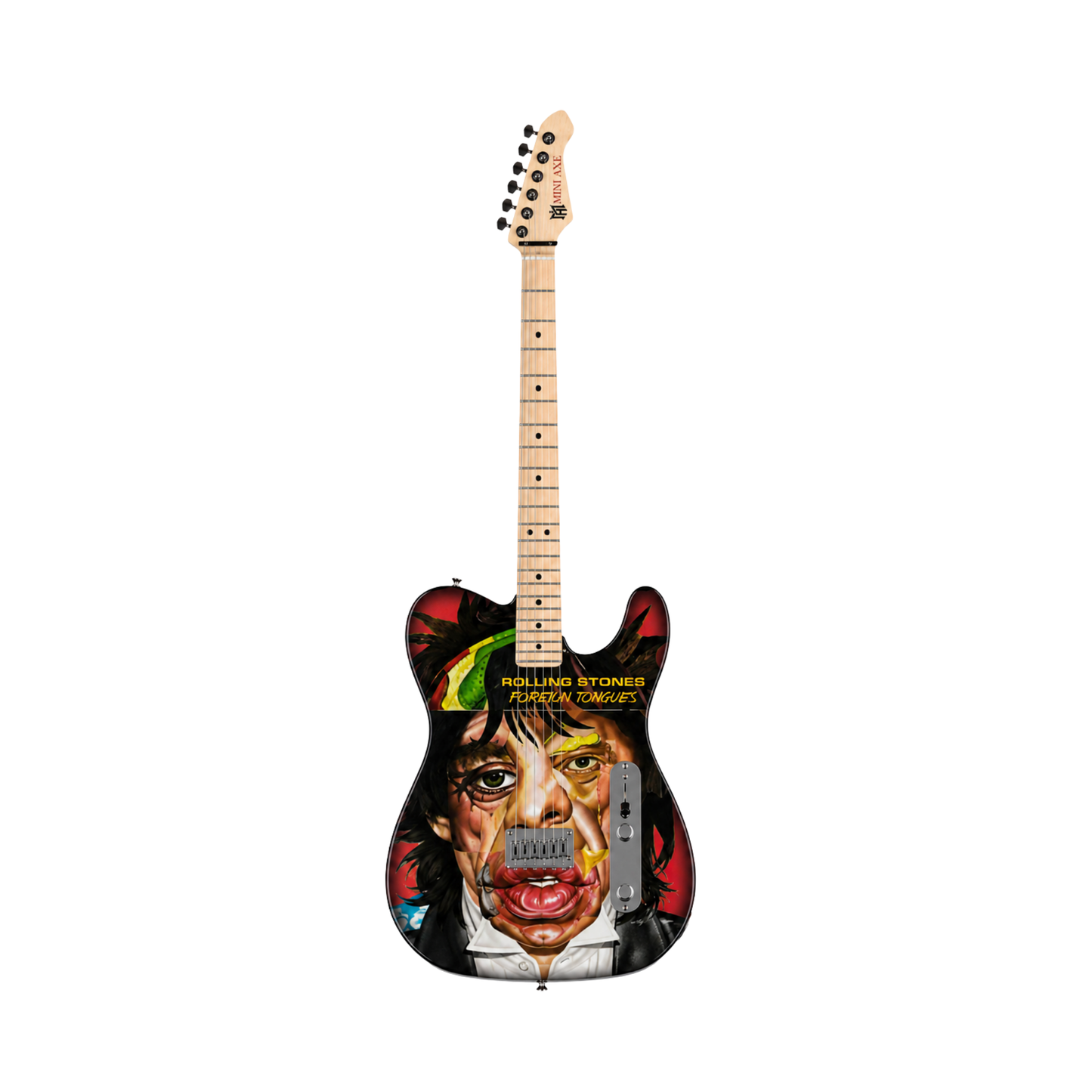 The Rolling Stones "Foreign Tongues" Collectible Miniature Guitar