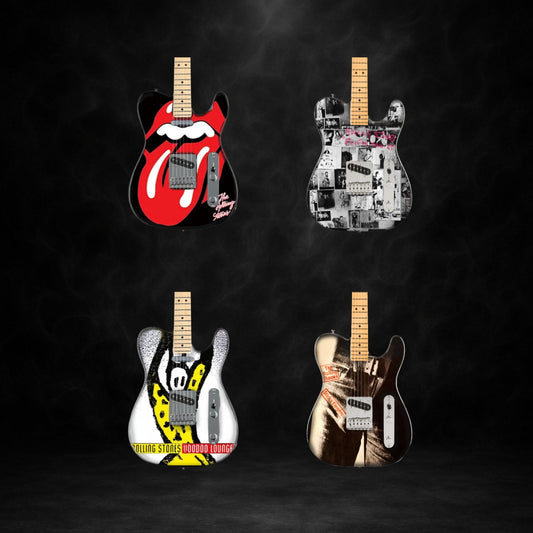 The Rolling Stones Icons Collectible Miniature Guitar Set