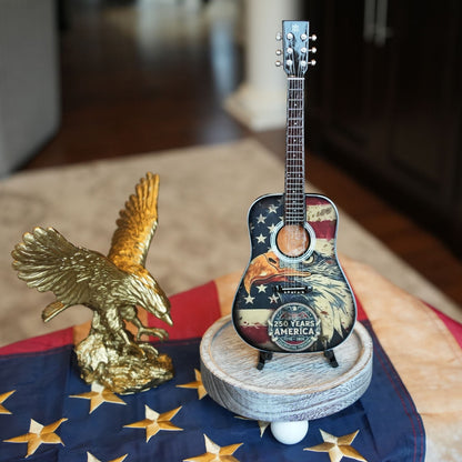 America 250 Collectible Miniature Guitar