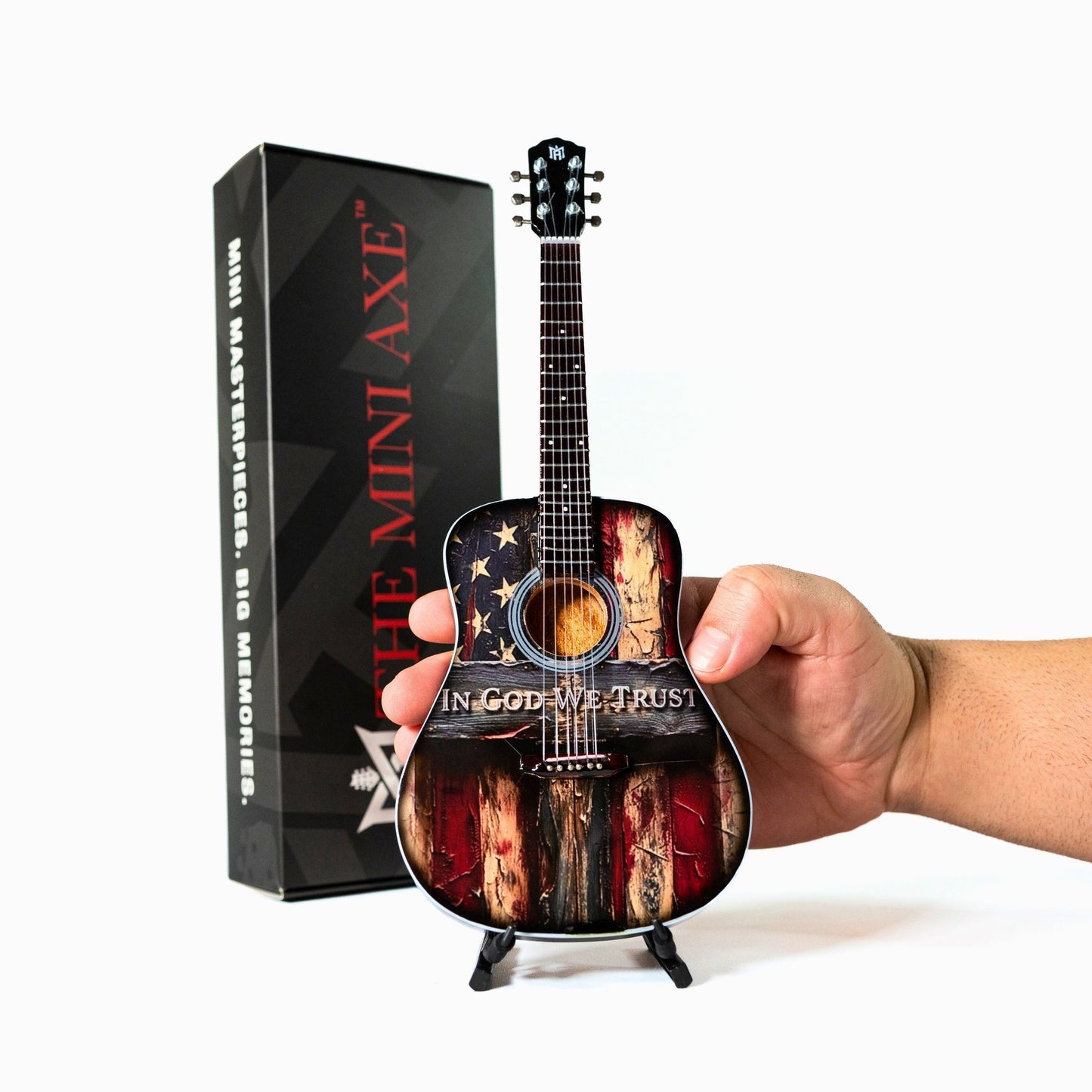 In God We Trust Collectible Miniature Guitar