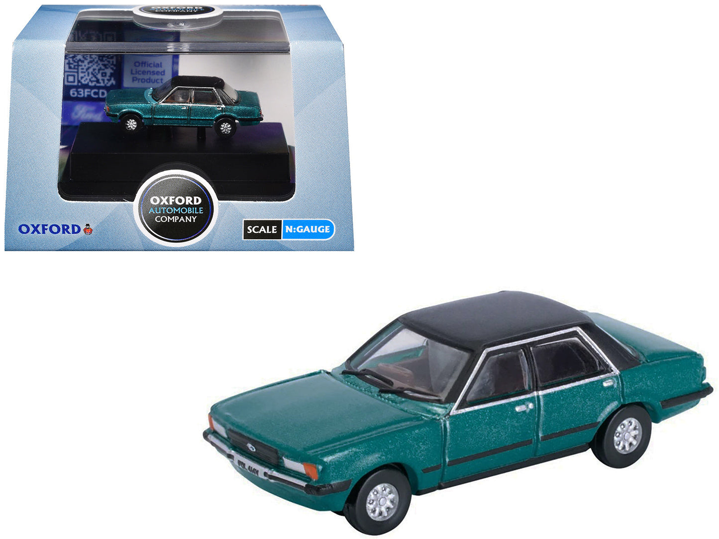 Ford Cortina Mk5 RHD (Right Hand Drive) Cosmos Blue Metallic with Black Top 1/148 (N) Scale Diecast Model Car by Oxford Diecast  free shipping USA