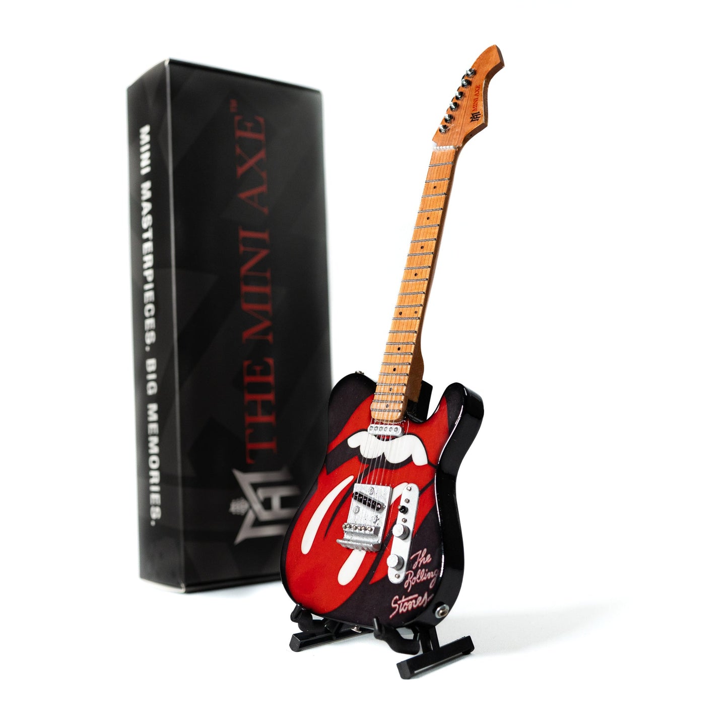The Rolling Stones "Tongue and Lips" Collectible Miniature Guitar