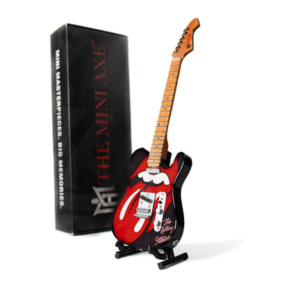 The Rolling Stones "Tongue and Lips" Collectible Miniature Guitar