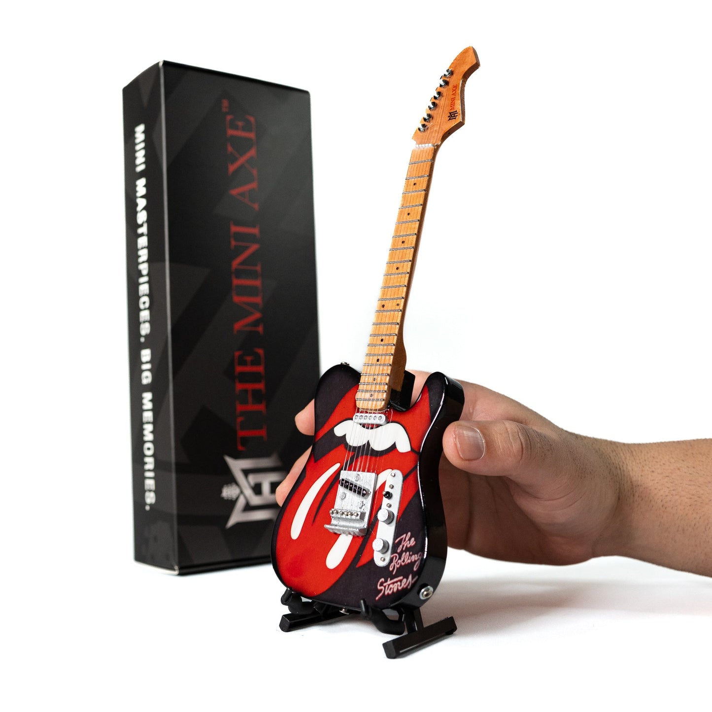 The Rolling Stones "Tongue and Lips" Collectible Miniature Guitar