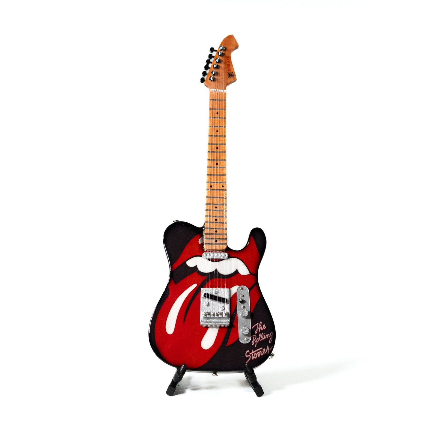 The Rolling Stones "Tongue and Lips" Collectible Miniature Guitar