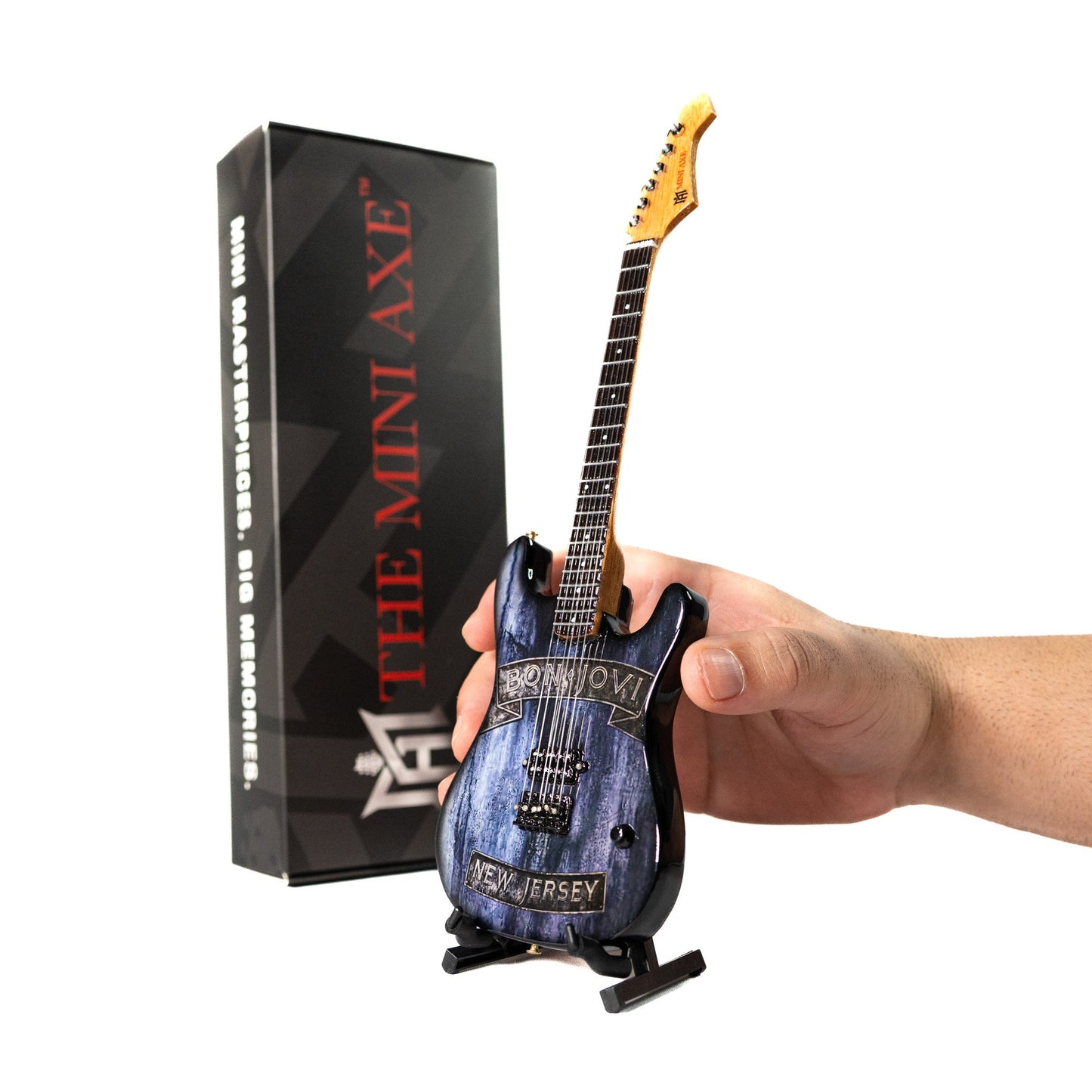 Bon Jovi New Jersey Collectible Miniature Guitar