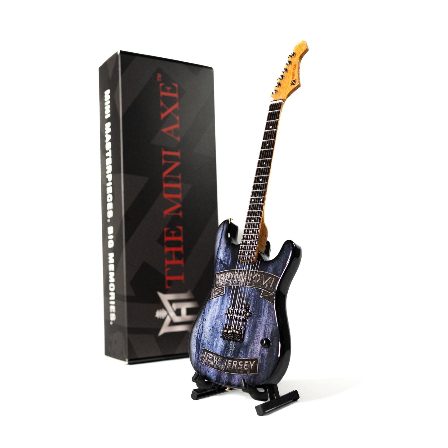 Bon Jovi New Jersey Collectible Miniature Guitar