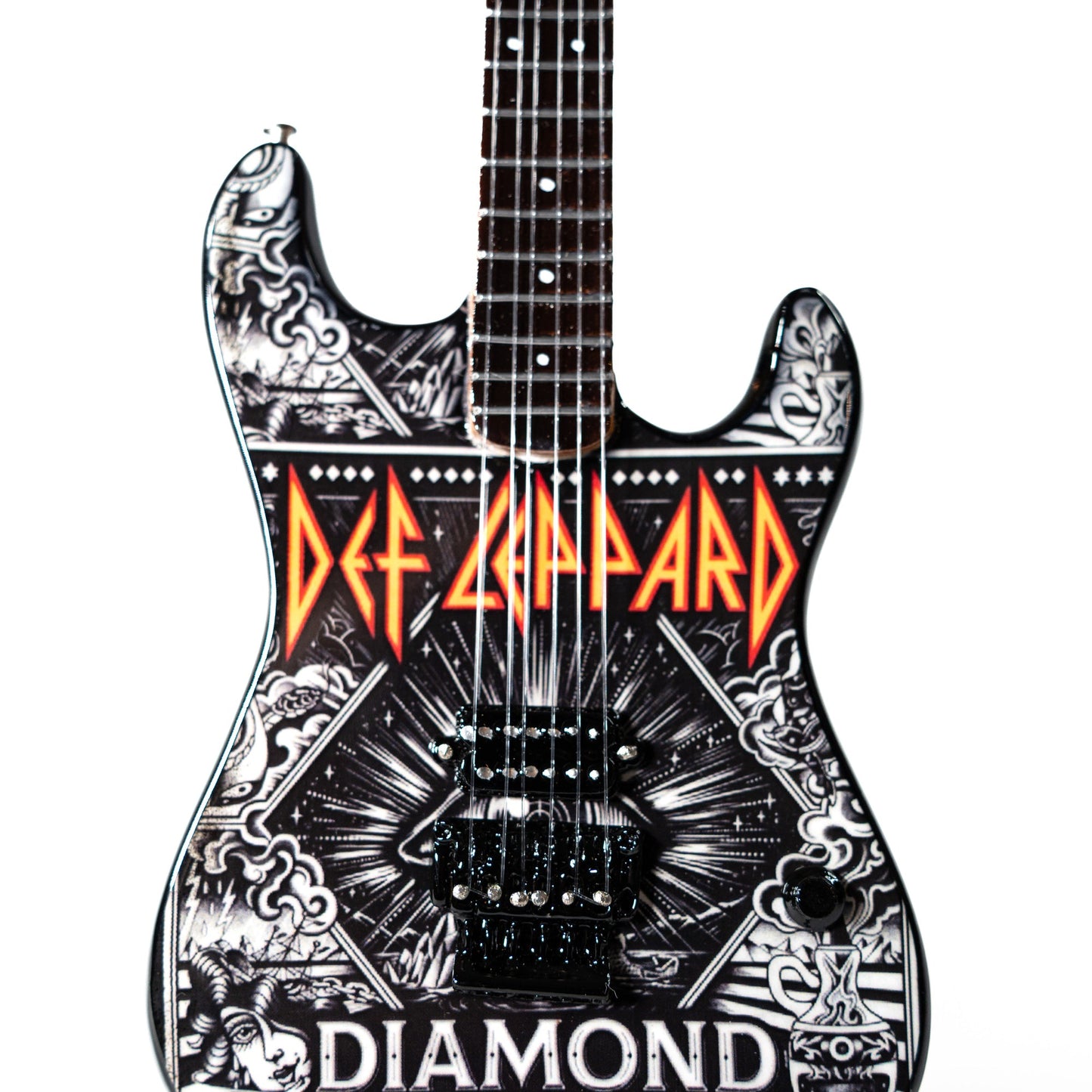 Def Leppard "Diamond" Collectible Miniature Guitar