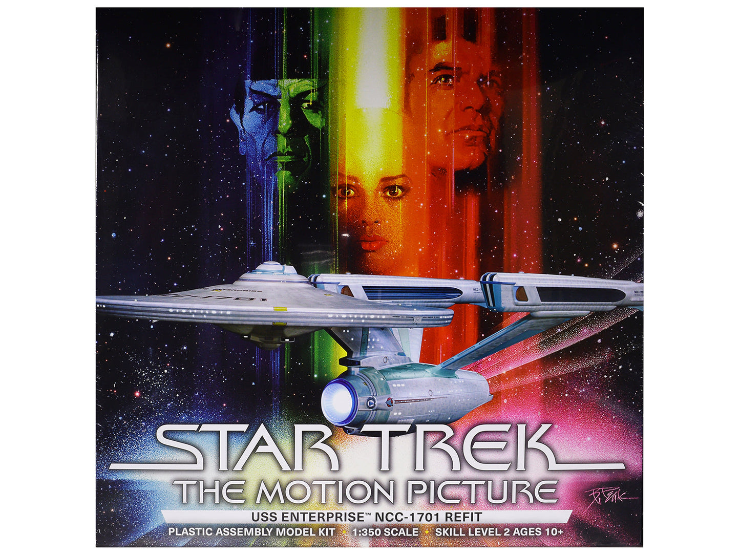 Skill 2 Model Kit U.S.S. Enterprise NCC-1701 Refit Spaceship "Star Trek: The Motion Picture" (1979) Movie 1/350 Scale Model by Polar Lights  free shipping USA
