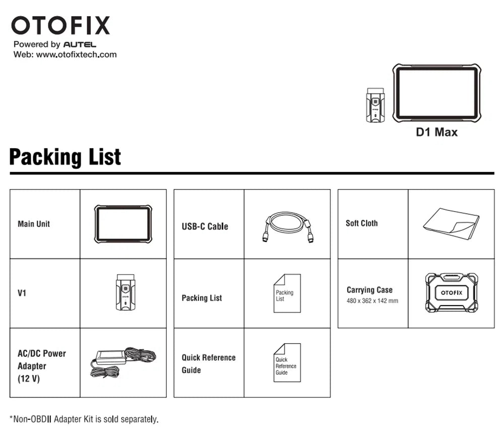 OTOFIX D1 Max Automotive Diagnostic Scan Tool Bi-Directional Scanner ECU Coding DoIP & CANFD 2 Years Update Upgraded of D1 PRO