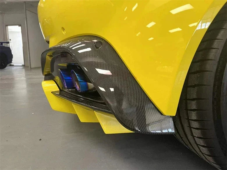 Body Kit TM Style Dry Carbon Fiber Front Bumper Lip Side skirt rear diffuser hood for Aston Martin Vantage 2018-2019