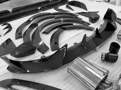 Dry Carbon Fiber Material For Aston Martin DBX Upgrade Mansori Style Body Kit Front Lip Tuyere Wheel Eyebrow Side Skirts