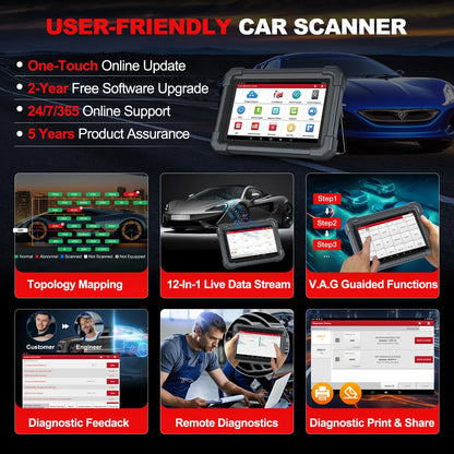 LAUNCH X431 PRO3 ACE Car OBD2 Diagnostic Tool Auto Bidirectional Scan Tool CAN FD & DoIP,FCA SGW,ADAS with 2-Year Free Update