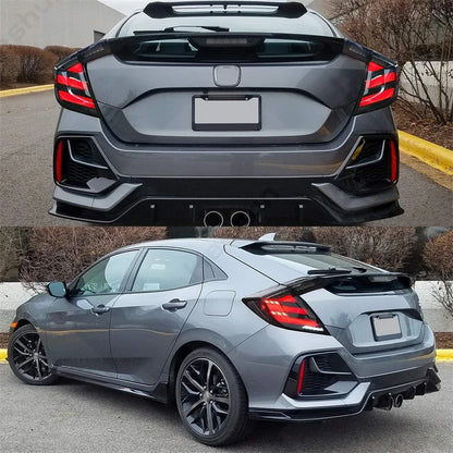 Taillights For Honda Civic Hatchback/Type R 2016-2022 FK7 FK8 10th Gen Tail Lamp Rear Fog Light LED Sequential Signal Assembly