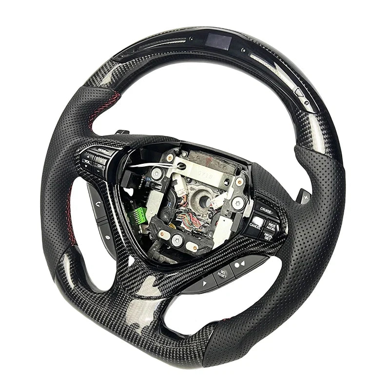 LED Genuine leather carbon fiber steering wheel suitable for Honda Accord CU2 SPIRIOR 2008-2017 series