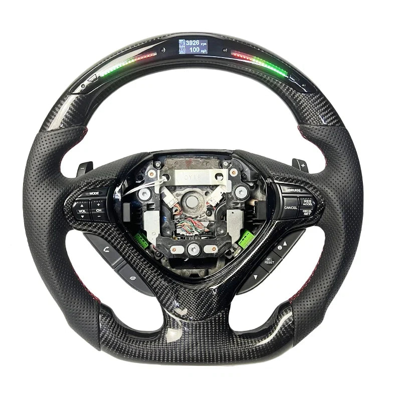 LED Genuine leather carbon fiber steering wheel suitable for Honda Accord CU2 SPIRIOR 2008-2017 series