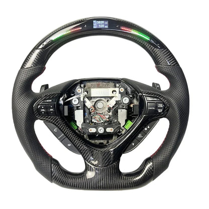 LED Genuine leather carbon fiber steering wheel suitable for Honda Accord CU2 SPIRIOR 2008-2017 series