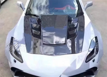 Body Kit Carbon Fiber Engine Hood Engine Cover Assembly For Chevrolet Corvette C7 Modified New Style Auto Accessories