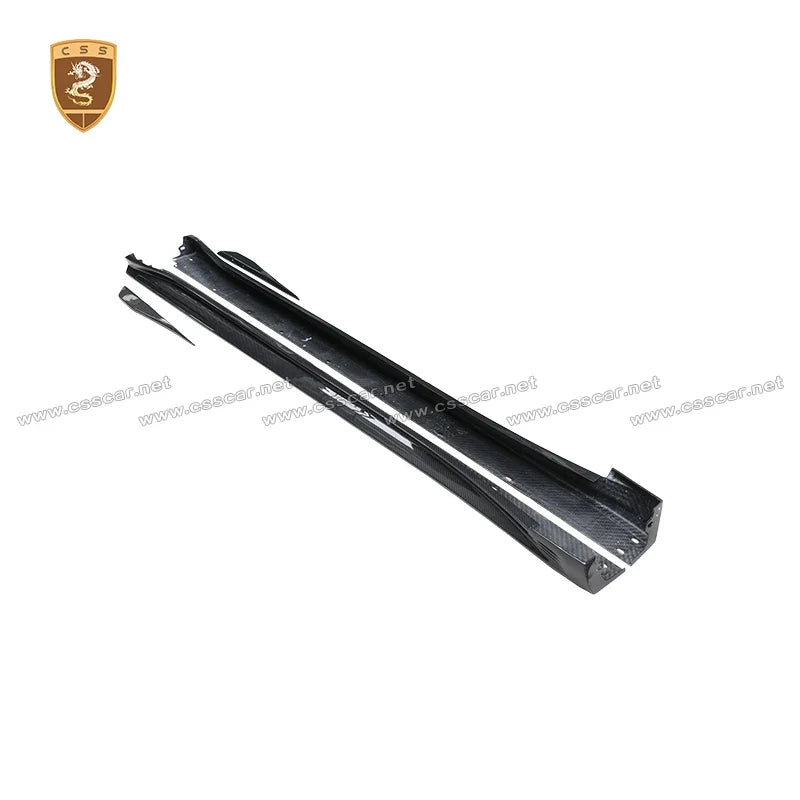 Abina Style Car Front Bumper Diffuser Rear High Spoiler Wing Splitter Canard Lip For Lotus Emeya Dry Carbon Fiber Side Skirts