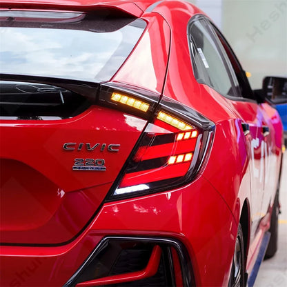 Taillights For Honda Civic Hatchback/Type R 2016-2022 FK7 FK8 10th Gen Tail Lamp Rear Fog Light LED Sequential Signal Assembly
