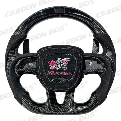 Carbon Fiber Custom Smart LED RPM Racing Steering Wheel for Dodge/Challenger Hellcat Charger Challenger