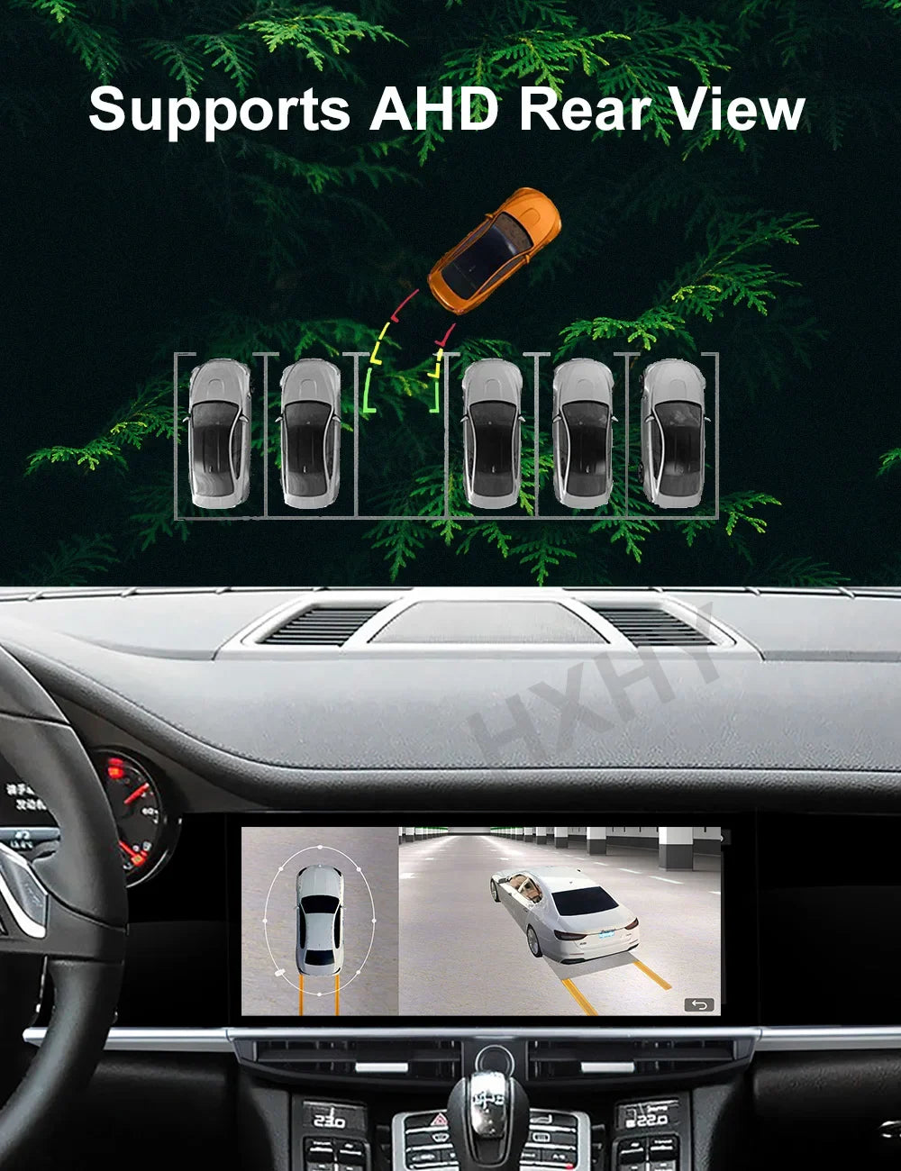 Double Interactive Screen Android 13 8+128G car radio Car Multimedia Stereo For Porsche Macan 2014-2018 DSP 360 Navigation