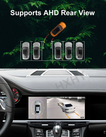 Double Interactive Screen Android 13 8+128G car radio Car Multimedia Stereo For Porsche Macan 2014-2018 DSP 360 Navigation